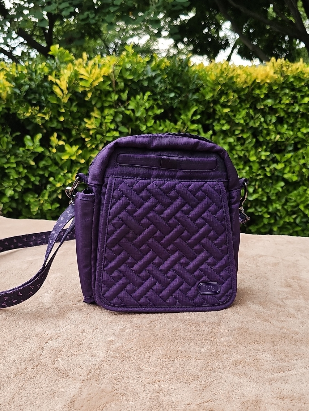 Lug Purple Quilted Crossbody Bag